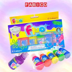 Hộp 6 Lọ Màu Nước Màu Neon Master Art Lọ 30ml Cho Bé Học Mỹ Thuật