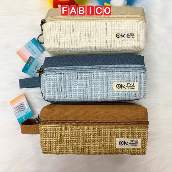 Bóp Viết Vải Style SHU 7588, Hộp bút Dễ Thương 2 Ngăn Cho Nữ