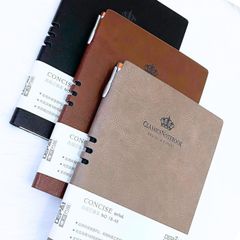 Sổ Ghi Chép Bìa Da Mềm DEPAI Cao Cấp - Sổ Văn Phòng B5 200 Trang Kèm Bút Cao Cấp