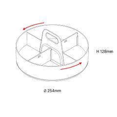 Đồ Để Vật Dụng Xoay Tròn LITEM Hàn Quốc Nhiều Ngăn Đa Năng