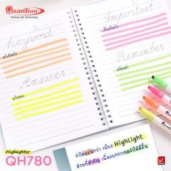 Bút dạ quang, đánh dấu hai đầu Quantum highlighter 4 màu QH-780