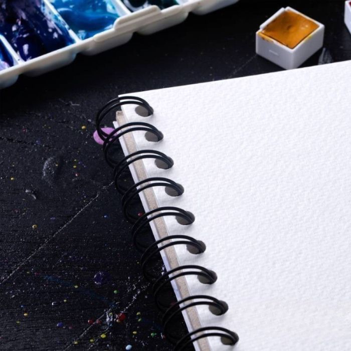 Sổ Vẽ Màu Nước, Màu Acrylic 25% Cotton 300Gsm Giấy A3/A4 Cold Pressed 12 Trang