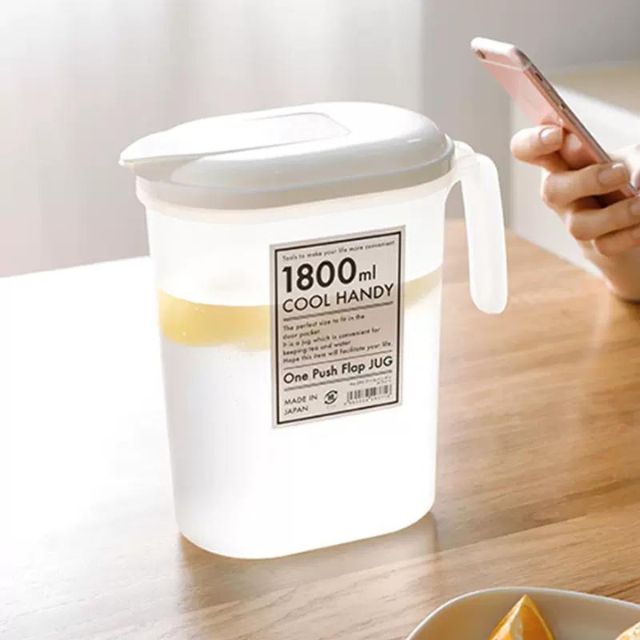 Bình đựng nước có quai Cool Handy 1.8L hàng Nhật Bản nhựa PP, PE cao cấp, An toàn cho sức khỏe
