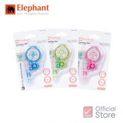 Bút xóa kéo Elephant Flipp 10M x 5mm 3 màu pastel dễ thương