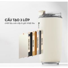 Cốc giữ nhiệt inox 304 Elmich dung tích 420ml EL8300 Chính Hãng