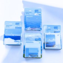 Bộ 50 Tờ Giấy Dán Ghi Chú Depai Hình Phong Cảnh Trong Suốt Không Thấm Nước