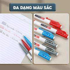 Combo 5 Cây Bút Bi Thiên Long TL-08, Ngòi 0.8mm Mực Xanh/Đỏ/Đen