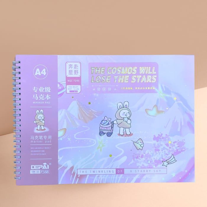 Vở Vẽ Lò Xo A4 Depai 30 Trang - Vỡ Vẽ A4 Giấy 120gsm Giấy Chống Loá Màu Tự Nhiên Bám Màu Tốt
