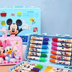 Bộ 24 Bút Màu Nước Học Sinh Xóa Được Bút Phiên Bản Mickey Kèm Con Dấu