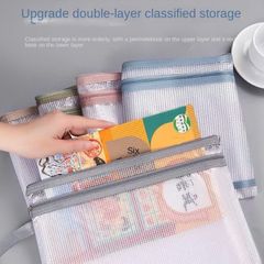 Túi lưới Trong Suốt A4 Kinhshion MP41088-A4 Đựng Tài Liệu Có Khóa Kéo Tiện Lợi