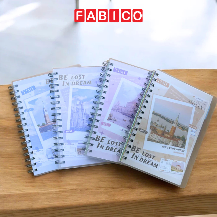 Sổ Tay Lò Xo Phân Trang Bìa Nhựa Cứng A5 Depai 220 Trang 80g - Sổ Kế Hoạch Planner, Nhật Kí, Journal