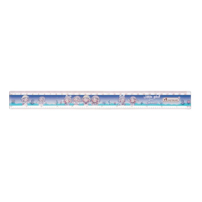 Thước Nhựa Kẻ Học Sinh 30cm Master Art Sibbil & Flower