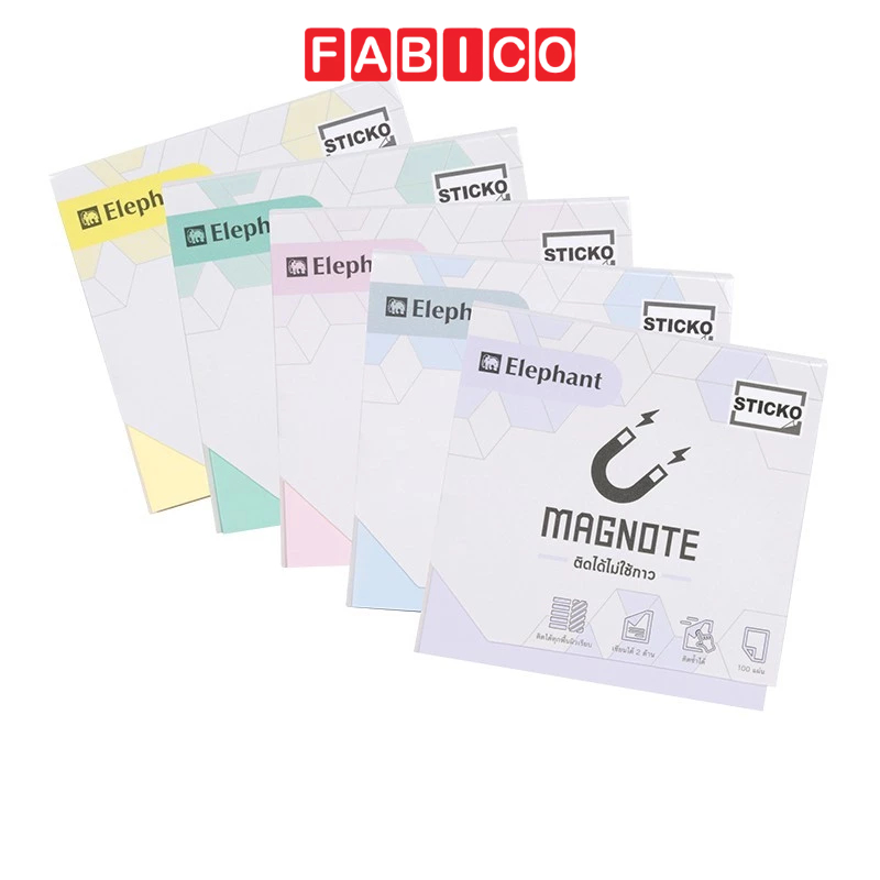 Giấy Note Ghi Chú Từ Tính 3x3 inch Magnote Elephant 100 Tờ
