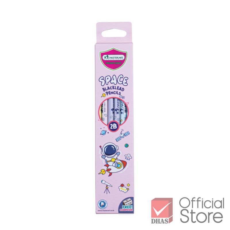 Hộp 12 Bút Chì 2B MasterArt, Bút Chì Gỗ Fancy No.3 Space