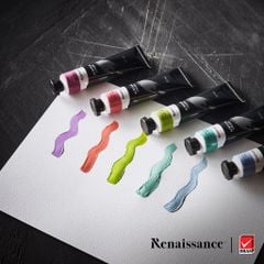 Màu nước acrylic dạng tuýp lớn 45ml Renaissance cao cấp vẽ được trên mọi chất liệu