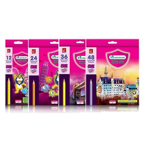 Bộ bút chì màu gỗ vẽ siêu sáng 12/18/24/48 màu Master Art super bright