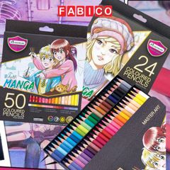 Bộ Bút Chì Màu Manga Master Art Colored Pencils 12/24/36/48/50 Màu Chất Lượng Cao
