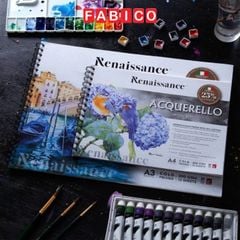 Sổ Vẽ Màu Nước, Màu Acrylic 25% Cotton 300Gsm Giấy A3/A4 Cold Pressed 12 Trang