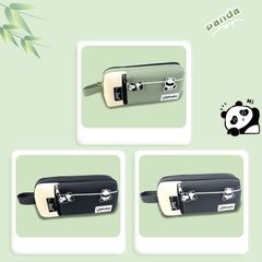 Bóp Viết Vải SHU - Hình Gấu Panda, Hộp Bút Gấu Trúc Ngăn Rộng Dễ Thương