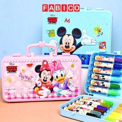 Bộ 24 Bút Màu Nước Học Sinh Xóa Được Bút Phiên Bản Mickey Kèm Con Dấu
