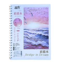 Sổ vẽ phác thảo Depai 100gsm 45 Tờ - Gáy lò xo A4 - Sổ vẽ không kị tẩy 100gsm