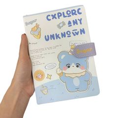 Sổ Tay Ghi Chép - Sổ Nhật Ký - Sổ Teen Gấu Xanh Dễ Thương