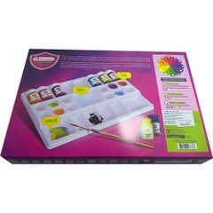 Bộ Màu nước 12 màu 15ML Poster MasterArt kèm khay pha màu và cọ vẽ