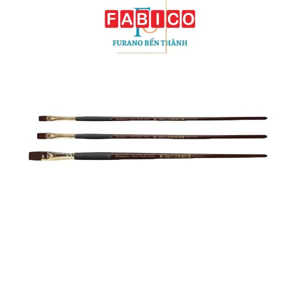 Bộ 3 bút cọ dẹt Acrylic (cỡ 2/6/10) Renaissance Thái Lan