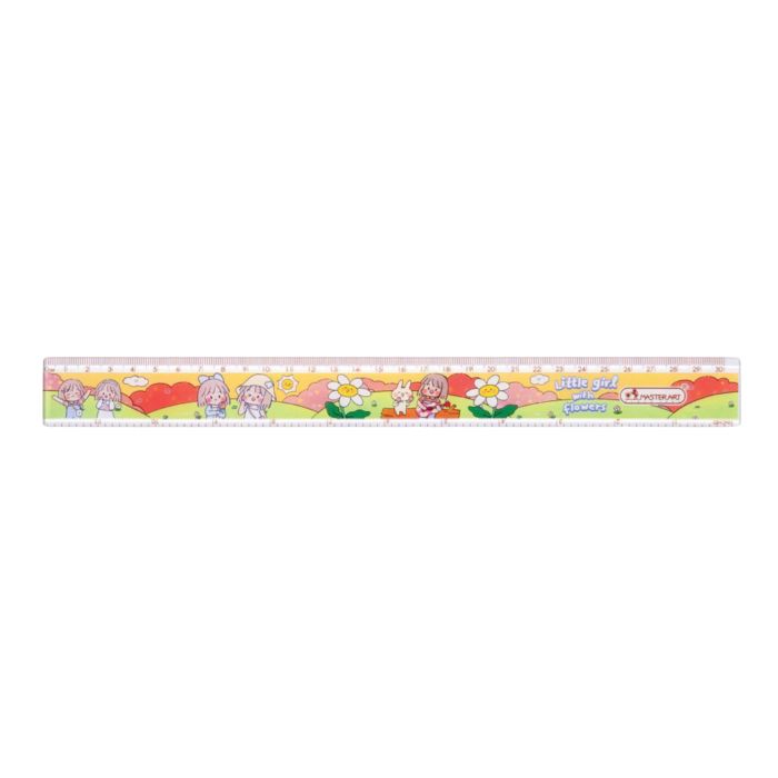 Thước Nhựa Kẻ Học Sinh 30cm Master Art Sibbil & Flower