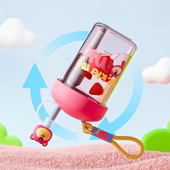 Bình Đựng Nước Nhựa Cao Cấp Có Ống Hút Họa Tiết Disney Dễ Thương Cho Bé