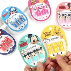 Vỉ 3 Món Nắp Đậy Bút Chì - Dụng Cụ Học Tập In Hoạt Hình Disney Dễ Thương Cho Học Sinh