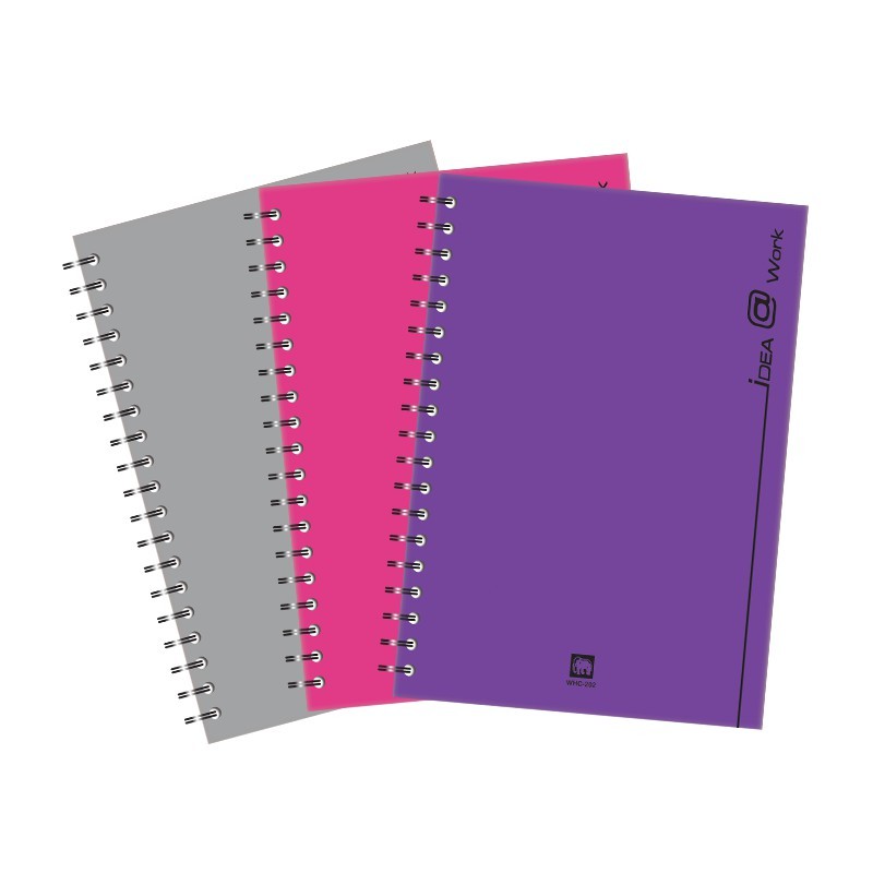 Sổ Ghi Chú Gáy Lò Xo Elephant B5 giấy 70gsm 150 Trang Bìa PP WHC-202