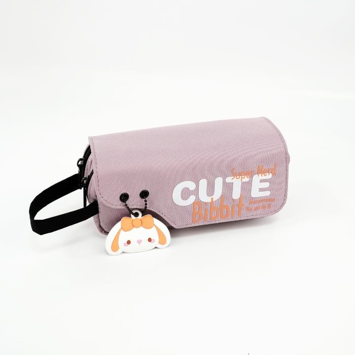 Bóp Viết Vải SHU Cute Bibbit 7560 2 Ngăn Màu Pastel Siêu Xinh