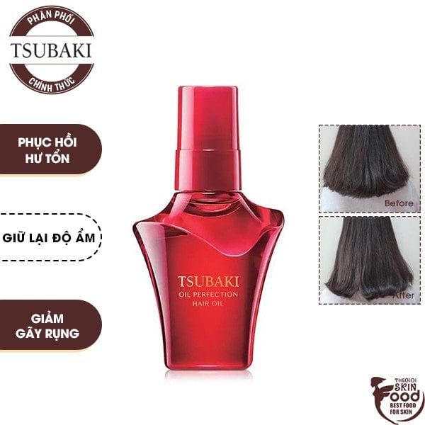 Lọ 50ml Tinh Dầu Dưỡng Phục Hồi Tóc Hư Tổn Tsubaki Oil Perfection Hair Oil cao cấp