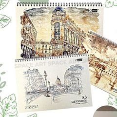 Sổ Vẽ 50 Trang 160gsm Giấy Ký Họa Phác Thảo Sketchbook  A6/A5/B5/A4/A3 Zen Art