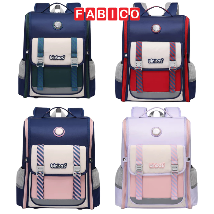 Ba Lô Học Sinh Chống Gù BINBES B-3527 Balo Siêu Nhẹ Chống Nước Bé Gái Bé Trai Học Cấp 1