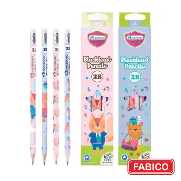 Hộp 12 Bút chì Master Art, bút chì gỗ No.2 blacklead pencils 2B