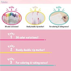 Bút Lông Màu 2 Đầu Sun-Star Fululu Twin Pens Nhật