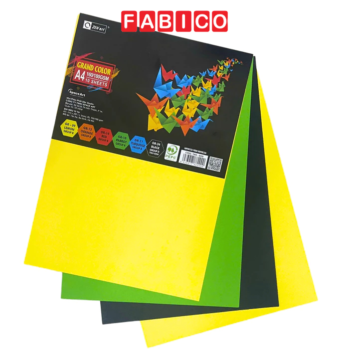 Giấy Bìa Cứng ZEN ART - Bìa Màu Grand Color A4 Giấy Dày 160/180gsm