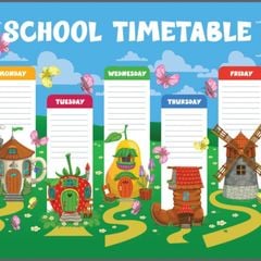 Sticker Thời Khoá Biểu Cấp 1 Thay Đổi Môn Học A5 - Teenage TKB-08
