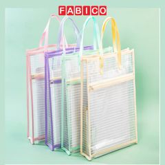 Túi Lưới Có Quai KinhShion MP41092 Túi Trong Suốt 2 Ngăn Khoang Lớn