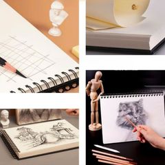 Sổ Vẽ Phác Thảo 80 Tờ Z-Sketch Book Zen Art Bìa Đen Gáy Lò Xo 100gsm