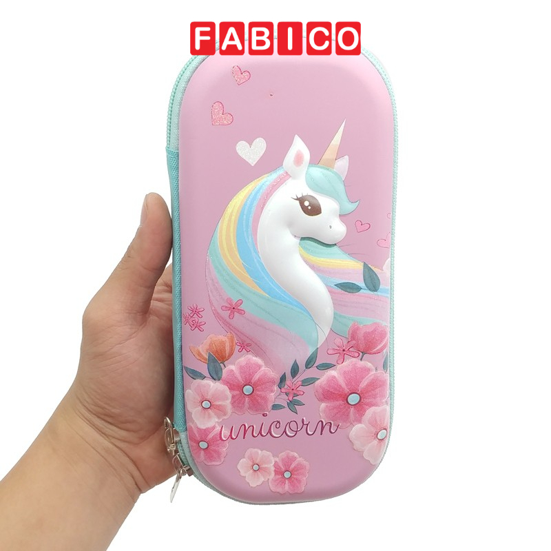 Hộp Đựng Bút SHU Bóp Viết Unicorn Họa Tiết 3D Cao Cấp