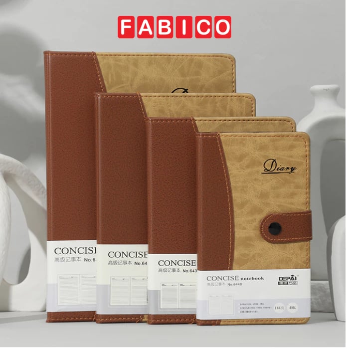 Sổ Tay Bìa Da B5 Depai Giấy Kẻ Ngang 184 Trang 70g Chống Nước - Sổ Kế Hoạch Planner, Nhật Kí, Journal