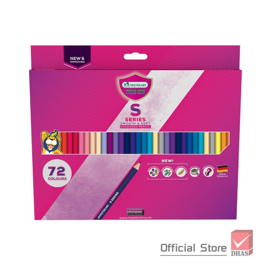 Bộ chì màu cao cấp 72 màu Master Art S-SERIES Thái Lan