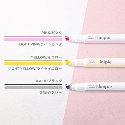 Bút Ninipie 2 Ngòi Bút Viết + Bút Đánh Dấu Highlight 2 Màu Pastel Siêu Xinh