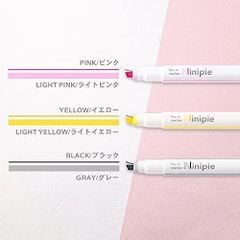 Bút Ninipie 2 Ngòi Bút Viết + Bút Đánh Dấu Highlight 2 Màu Pastel Siêu Xinh