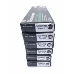 Hộp 12 cây Bút chì vẽ chuyên nghiệp, viết chì chuốt HB, 2B, 3B, 4B, 5B, 6B