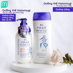Sữa dưỡng thể ngày và đêm dưỡng trắng chống nắng body Hatomugi SPF31 PA+++ 250ml Nhật Bản