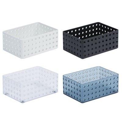 Khay nhựa để đồ PS, rổ nhựa LiTem lưới cao cấp nhiều size đựng đồ đa năng